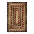 Homespice Decor 20 x 30 in. Gingerbread Jute Oval Braided Rug - Brown, Deep Red 501806